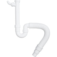 FRANKE Siphon 1 1/2 Zoll flexibel weiß Kunststoff 112.0006.456