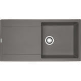 FRANKE Fragranitespüle MRG 611-97 Steingrau Druckknopf Edelstahl 114.0477.355
