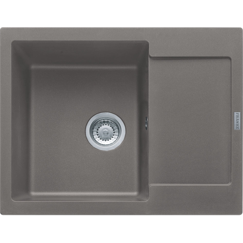 FRANKE Fragranitespüle MRG 611-62 Steingrau Druckknopf Edelstahl 114.0477.503