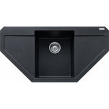 FRANKE Fragranitespüle MRG 612-97 E Onyx Druckknopf Edelstahl 114.0477.540