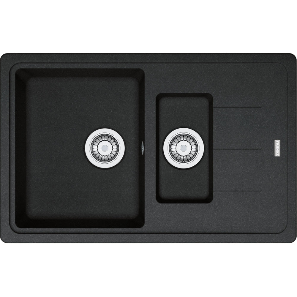 FRANKE Fragranitespüle BFG 651-78 Onyx Drehknopf  114.0301.345
