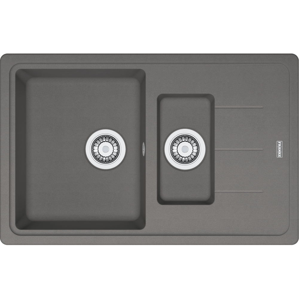 FRANKE Fragranitespüle BFG 651-78 Steingrau Drehknopf  114.0301.367