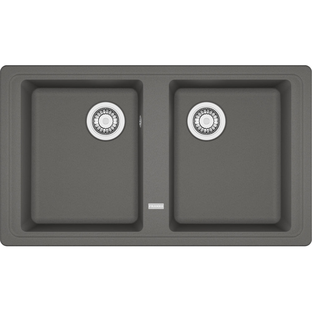 FRANKE Fragranitebecken BFG 620-34-34 Steingrau Drehknopf  114.0302.015