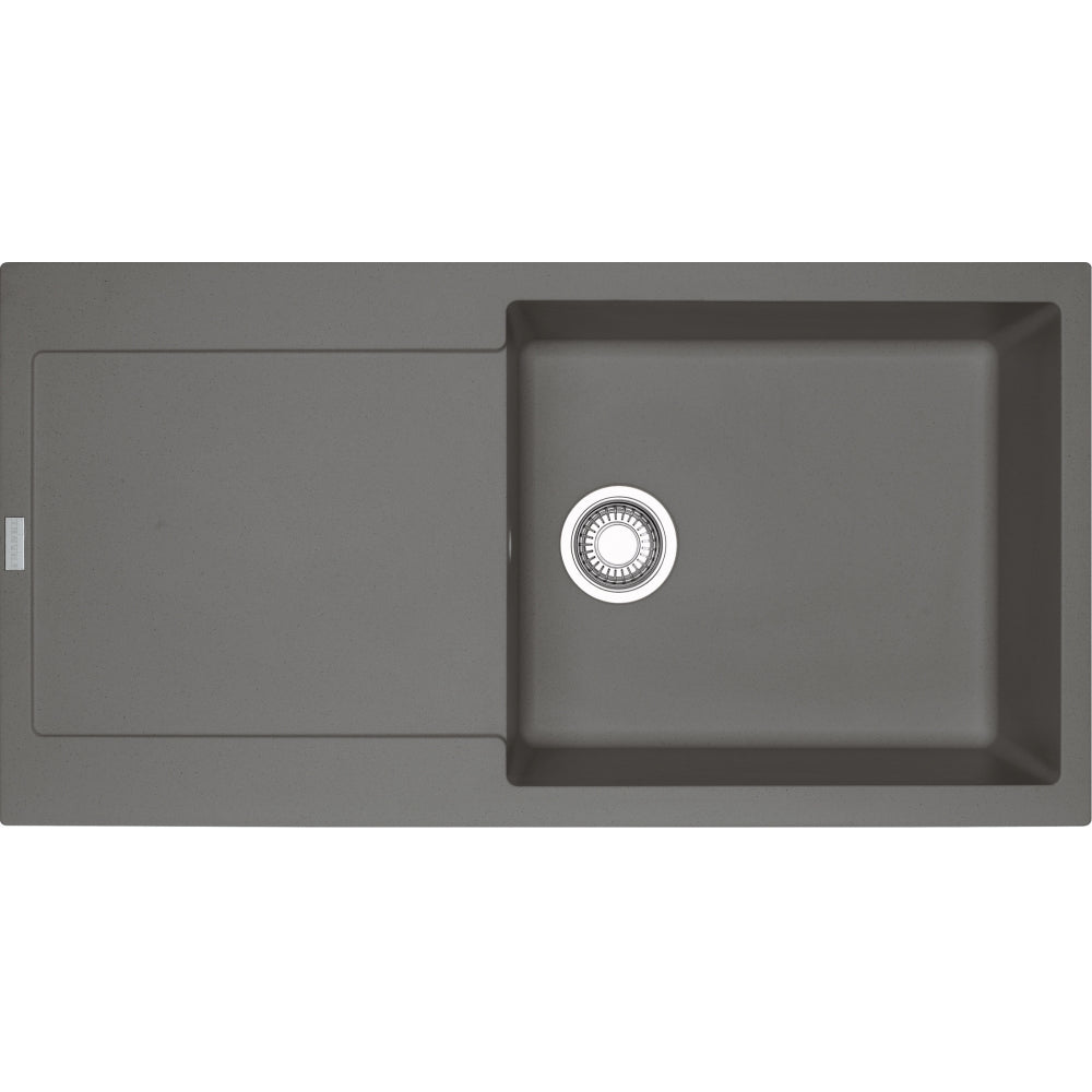 FRANKE Fragranitespüle MRG 611-97 XL Steingrau Druckknopf Edelstahl 114.0477.372