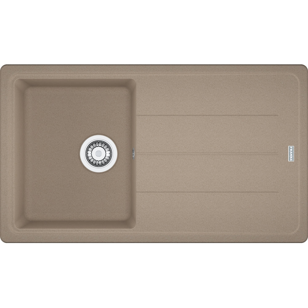 FRANKE Fragranitespüle BFG 611-86 Cashmere Drehknopf Edelstahl 114.0336.916