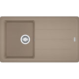 FRANKE Fragranitespüle BFG 611-86 Cashmere Drehknopf Edelstahl 114.0336.916