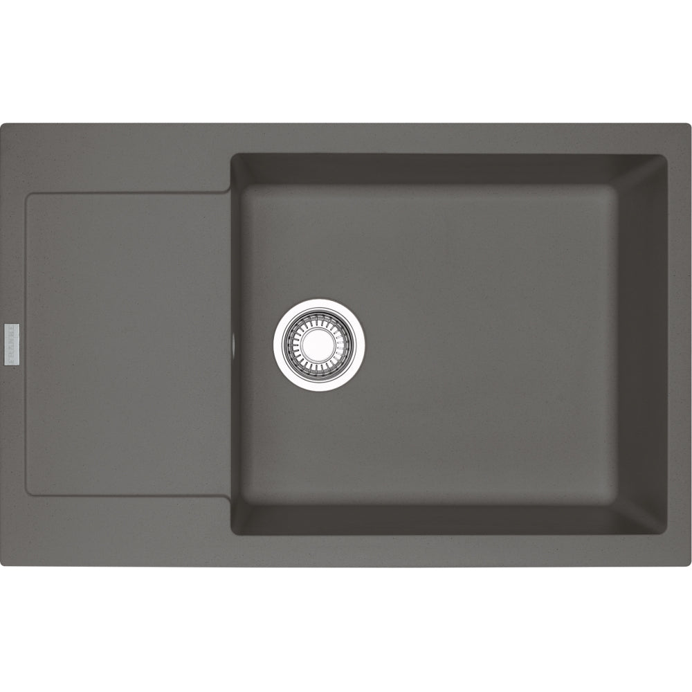 FRANKE Fragranitespüle MRG 611-78 XL Steingrau Druckknopf Edelstahl 114.0476.147