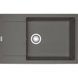 FRANKE Fragranitespüle MRG 611-78 XL Steingrau Druckknopf Edelstahl 114.0476.147