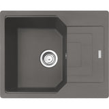FRANKE Fragranitespüle UBG 611-62 Steingrau Drehknopf Edelstahl 114.0682.548