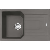 FRANKE Fragranitespüle UBG 611-78 Steingrau Drehknopf Edelstahl 114.0682.563