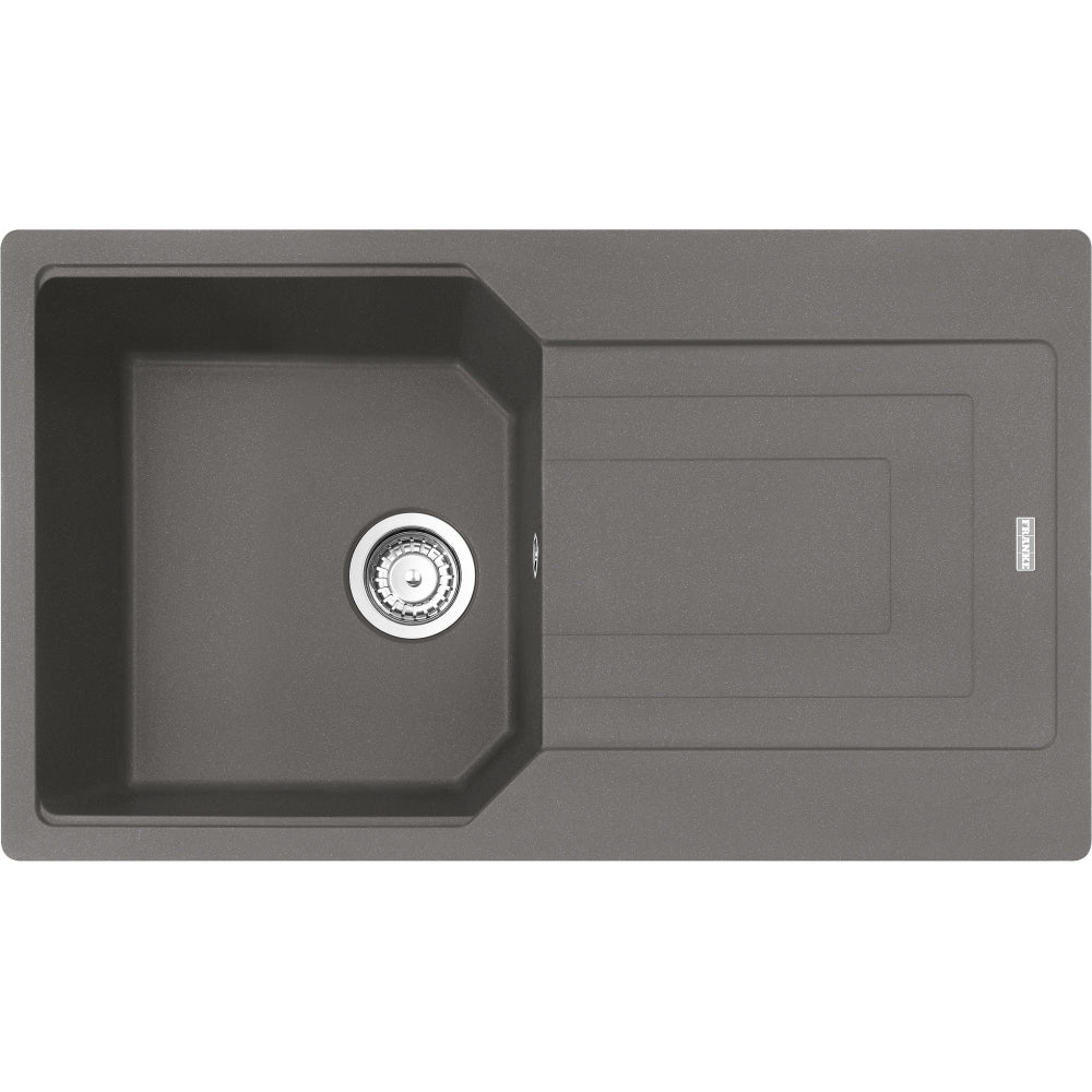 FRANKE Fragranitespüle UBG 611-86 Steingrau Drehknopf  114.0682.523