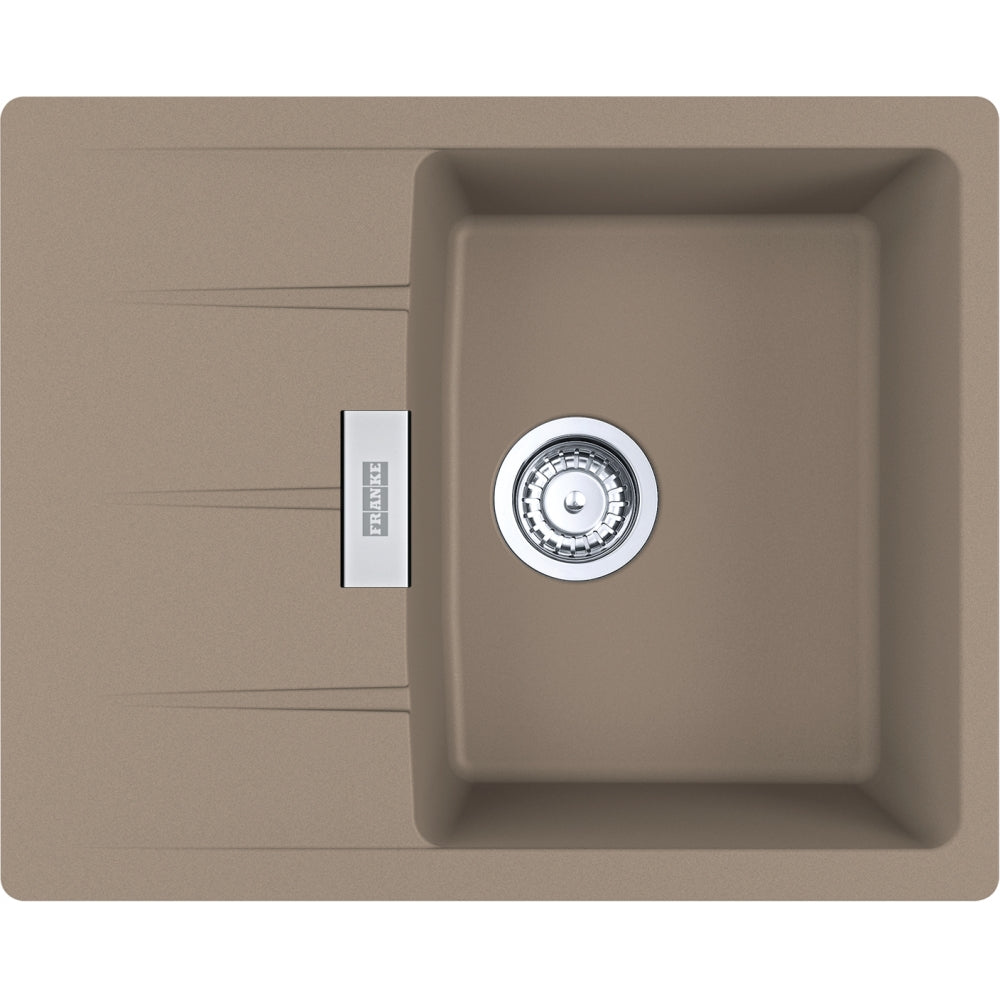 FRANKE Fragranitespüle CNG 611-62 Cashmere Drehknopf Edelstahl 114.0681.430