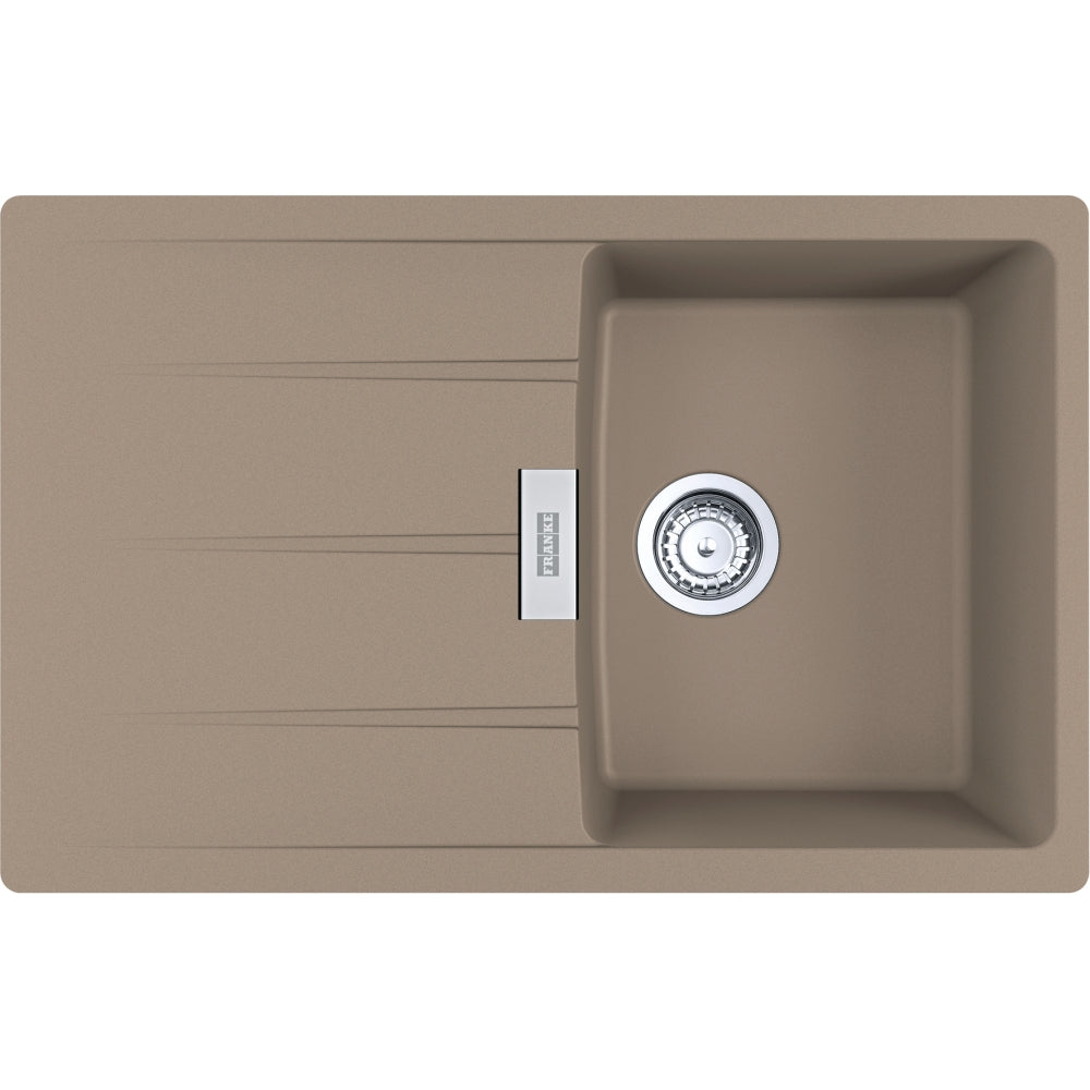 FRANKE Fragranitespüle CNG 611-78 Cashmere Drehknopf Edelstahl 114.0681.586