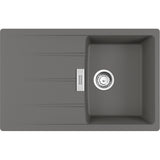 FRANKE Fragranitespüle CNG 611-78 Steingrau Drehknopf Edelstahl 114.0681.583