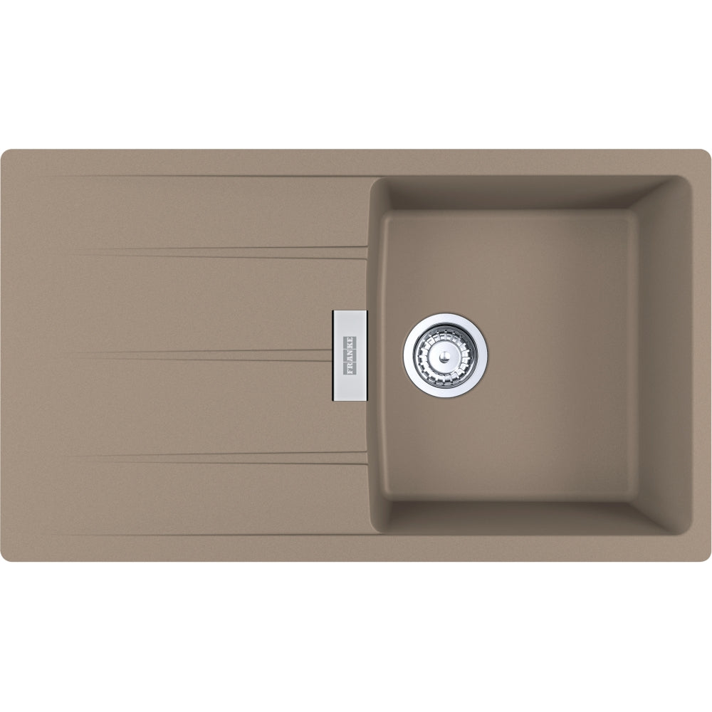 FRANKE Fragranitespüle CNG 611-86 Cashmere Drehknopf Edelstahl 114.0682.502