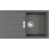 FRANKE Fragranitespüle CNG 611-86 Steingrau Drehknopf Edelstahl 114.0682.459