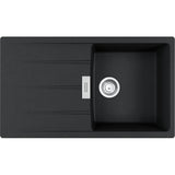 FRANKE Fragranitespüle CNG 611-86 Onyx Drehknopf Edelstahl 114.0682.458