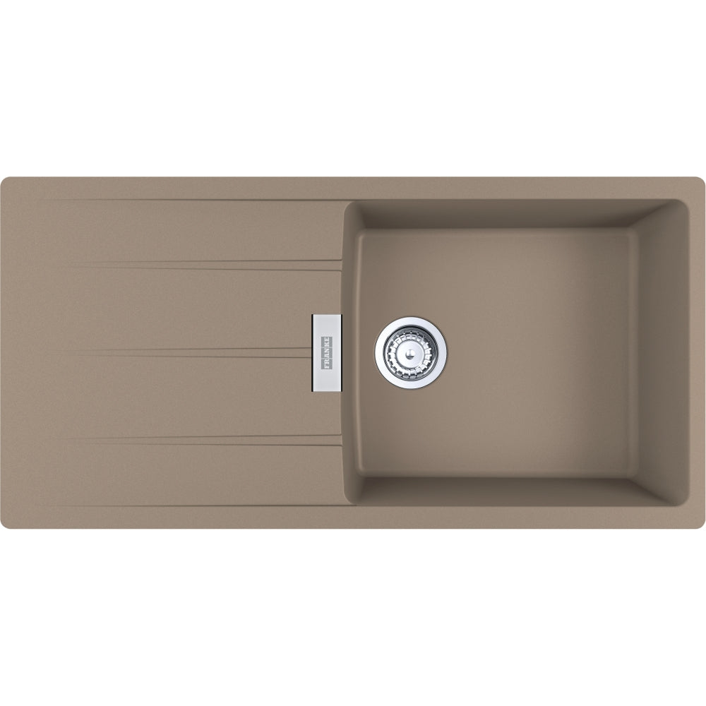 FRANKE Fragranitespüle CNG 611-100 Cashmere Drehknopf Edelstahl 114.0682.507