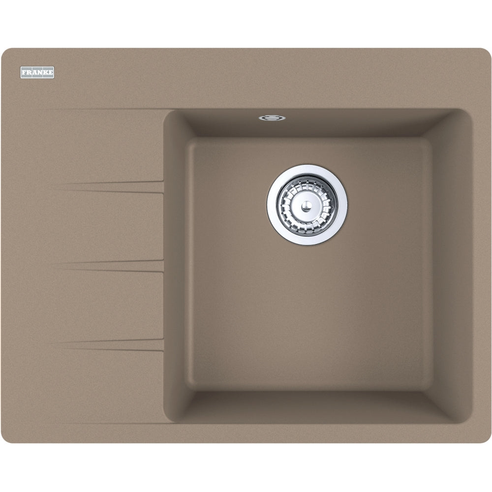 FRANKE Fragranitespüle CNG 611-62 A Cashmere Drehknopf Edelstahl 114.0685.108