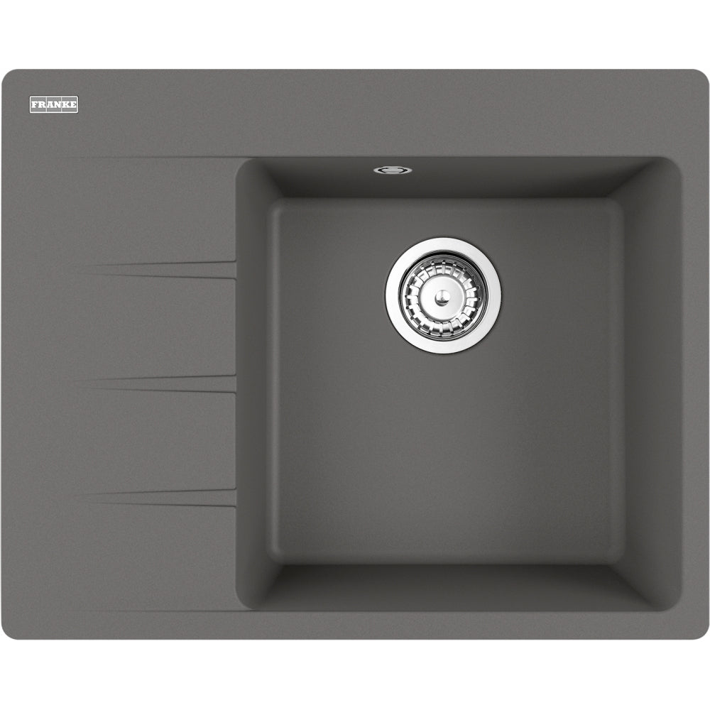 FRANKE Fragranitespüle CNG 611-62 A Steingrau Drehknopf Edelstahl 114.0627.671