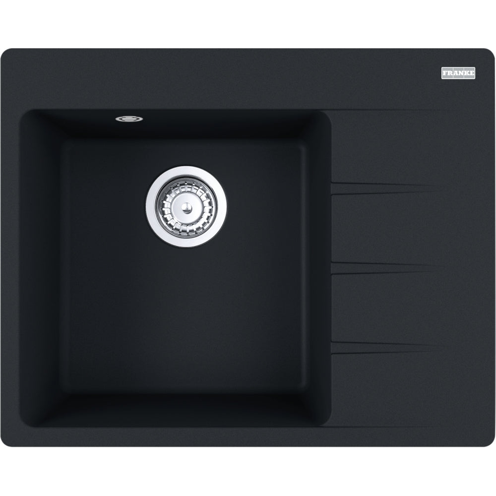 FRANKE Fragranitespüle CNG 611-62 A Black Matt Drehknopf Edelstahl 114.0627.619