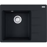 FRANKE Fragranitespüle CNG 611-62 A Black Matt Drehknopf Edelstahl 114.0627.619