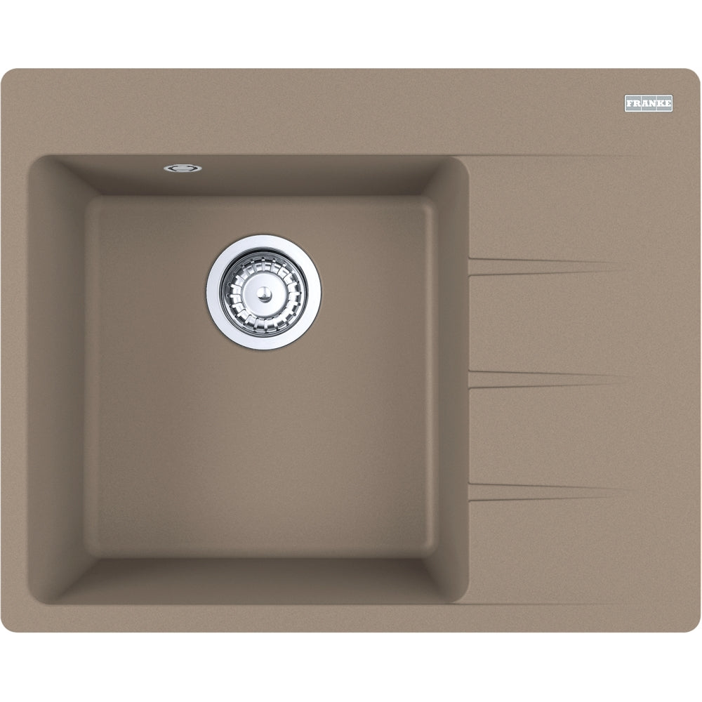FRANKE Fragranitespüle CNG 611-62 A Cashmere Drehknopf Edelstahl 114.0685.109