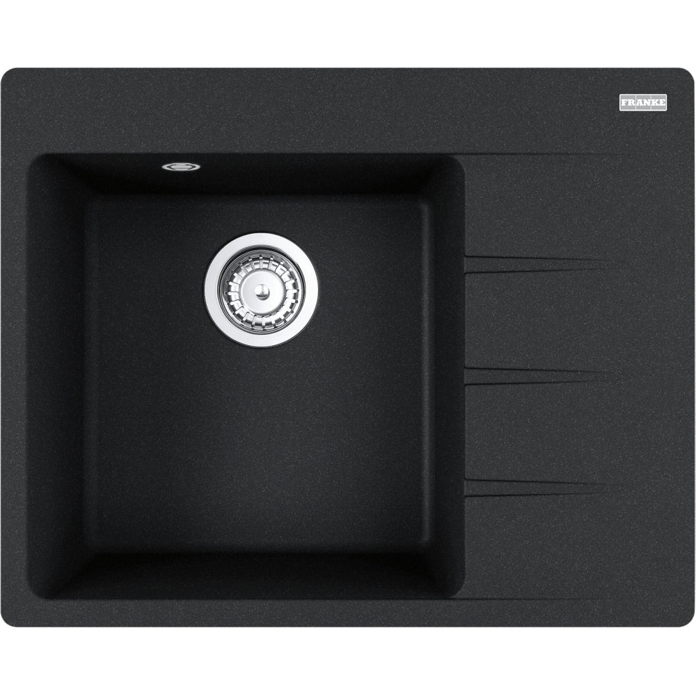 FRANKE Fragranitespüle CNG 611-62 A Onyx Drehknopf Edelstahl 114.0627.656