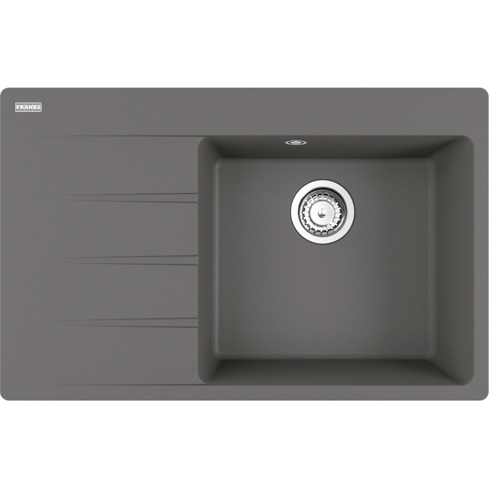 FRANKE Fragranitespüle CNG 611-78 A Steingrau Drehknopf Edelstahl 114.0627.674
