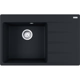 FRANKE Fragranitespüle CNG 611-78 A Black Matt Drehknopf Edelstahl 114.0627.651