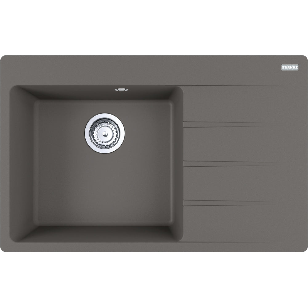 FRANKE Fragranitespüle CNG 611-78 A Steingrau Drehknopf Edelstahl 114.0627.675