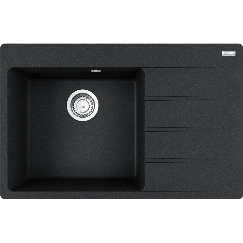 FRANKE Fragranitespüle CNG 611-78 A Onyx Drehknopf Edelstahl 114.0627.658