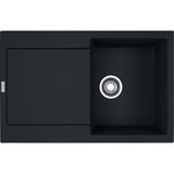 FRANKE Fragranitespüle MRG 611-78 BlackMatt Druckknopf Edelstahl 114.0627.366