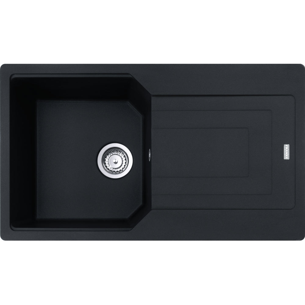FRANKE Fragranitespüle UBG 211-86 Black Matt Drehknopf 135.0729.500