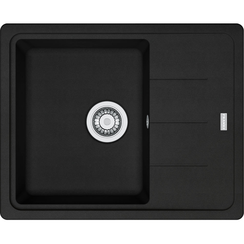 FRANKE Fragranitespüle BFG 611-62 Black Matt Drehknopf  114.0657.810