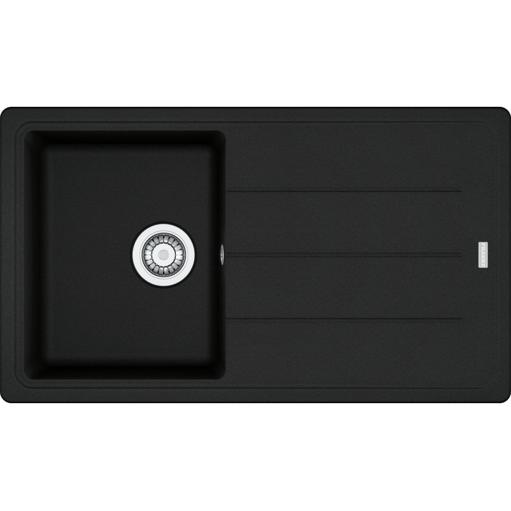 FRANKE Fragranitespüle BFG 611-86 Black Matt Drehknopf  114.0657.809