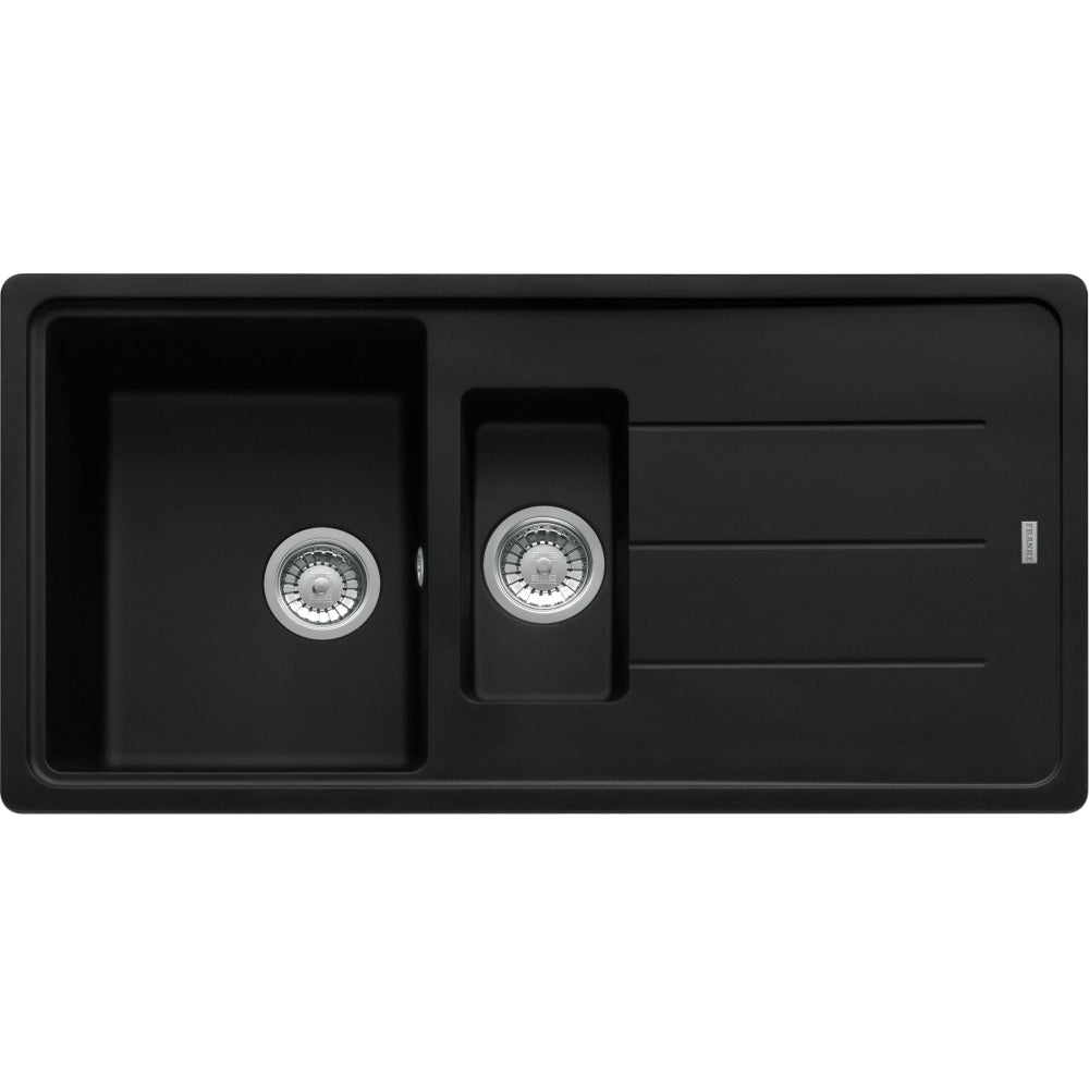 FRANKE Fragranitespüle BFG 651-97 Black Matt Drehknopf  114.0657.807