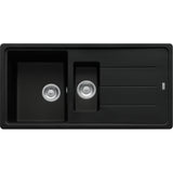 FRANKE Fragranitespüle BFG 651-97 Black Matt Drehknopf  114.0657.807