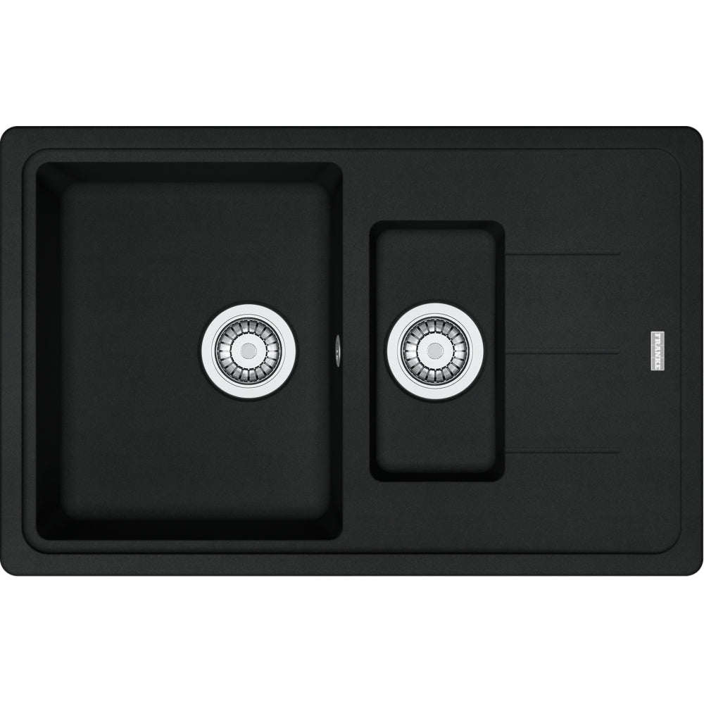 FRANKE Fragranitespüle BFG 651-78 Black Matt Drehknopf  114.0657.808
