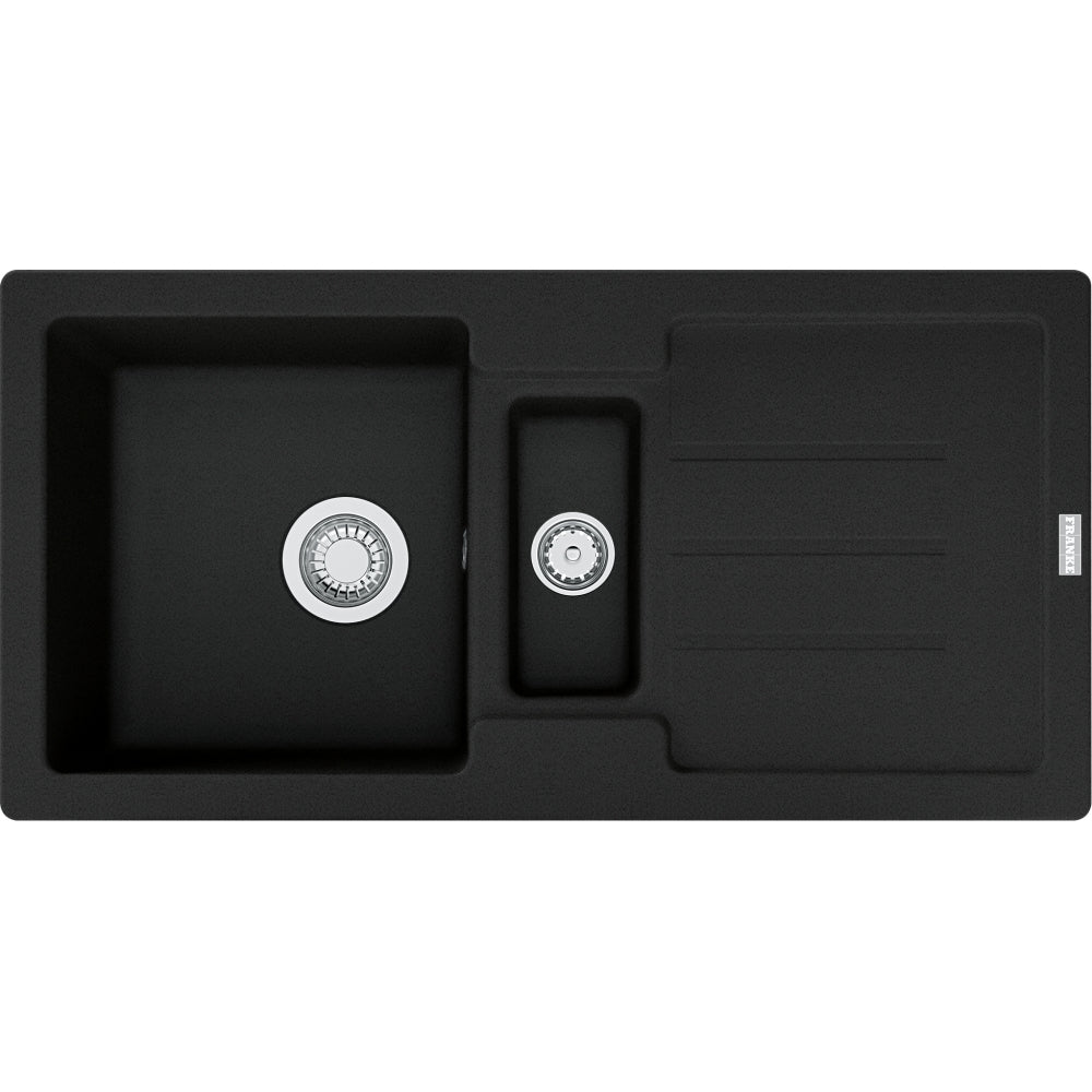 FRANKE Fragranitespüle STG 651-86 Black Matt Drehknopf  114.0657.825