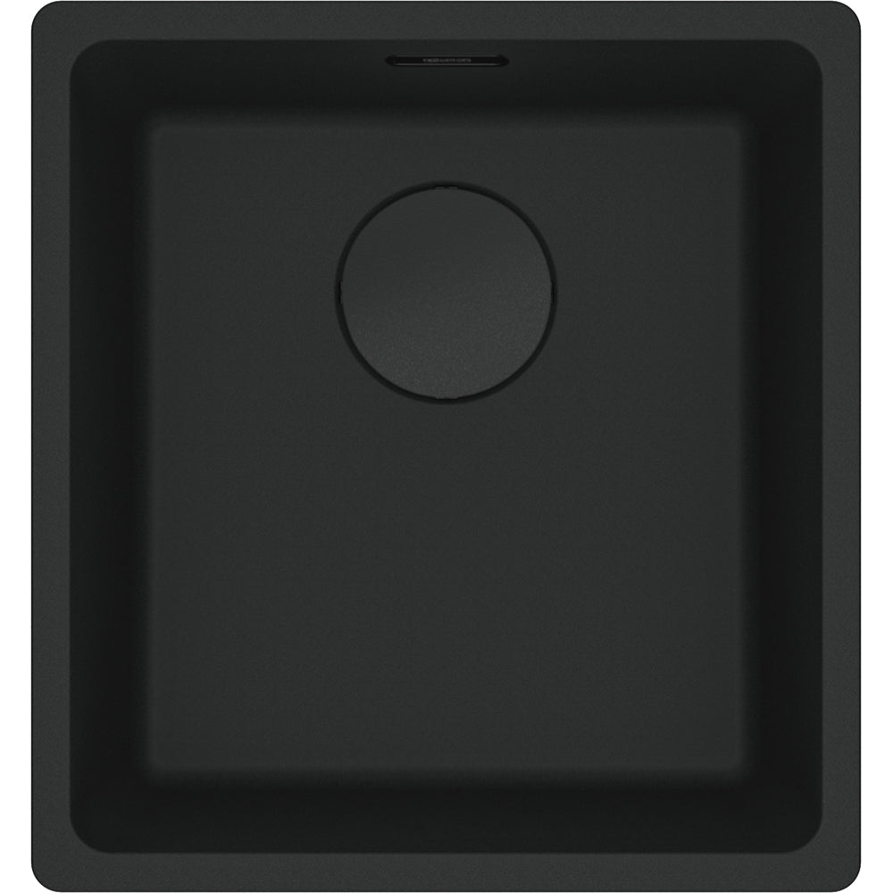 FRANKE Fragranitebecken MRG 110-37 Black Matt Druckknopf 125.0683.060