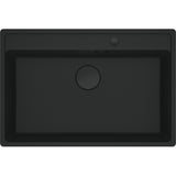 FRANKE Fragranitebecken MRG 610-72 A BlackMatt Drehknopf Black matt 114.0659.125