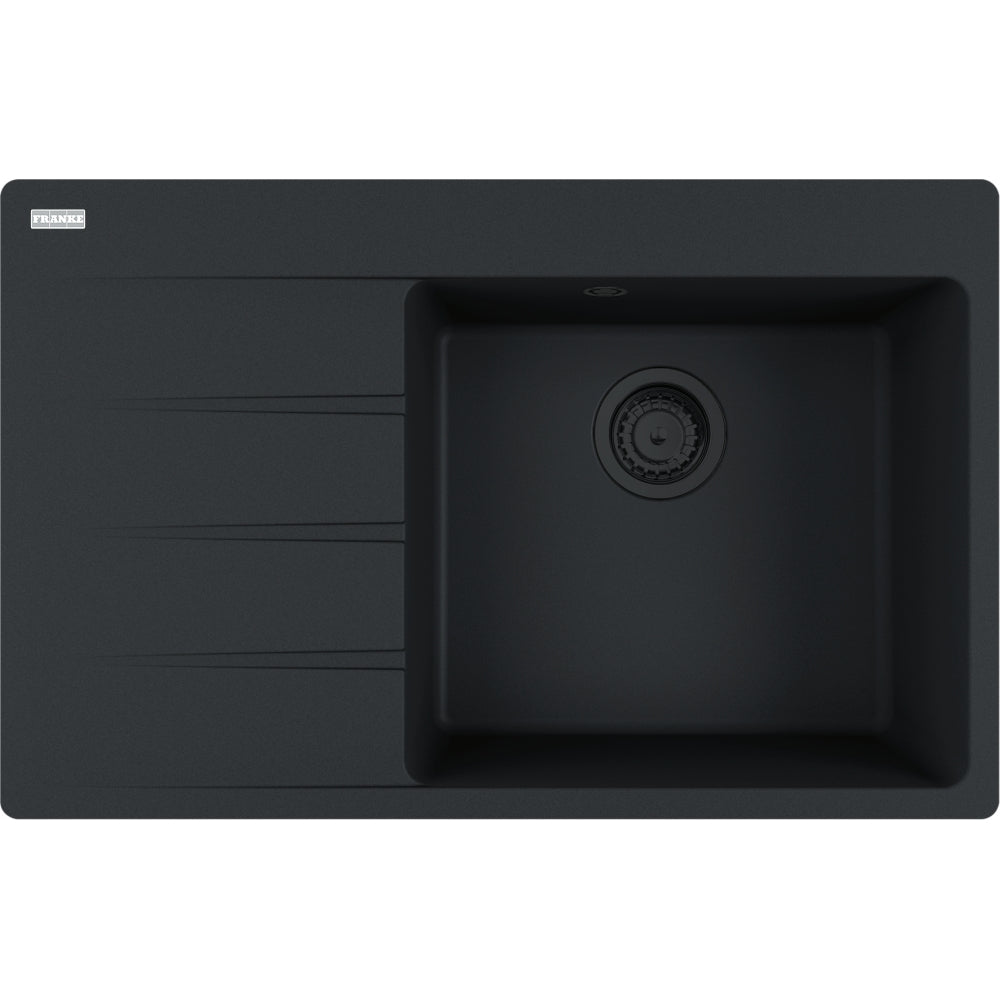 FRANKE Fragranitespüle CNG 611-78 A Black Matt Drehknopf 114.0658.593