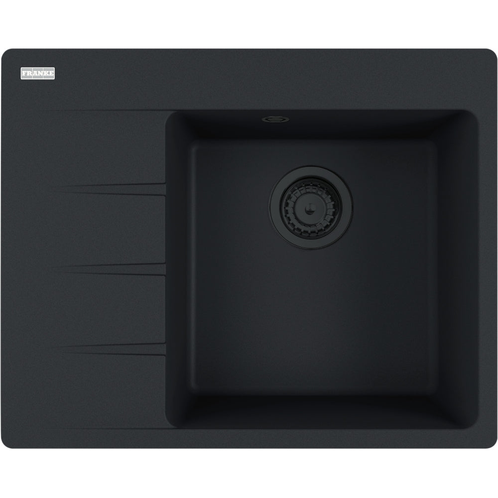 FRANKE Fragranitespüle CNG 611-62 A Black Matt Drehknopf 114.0658.595