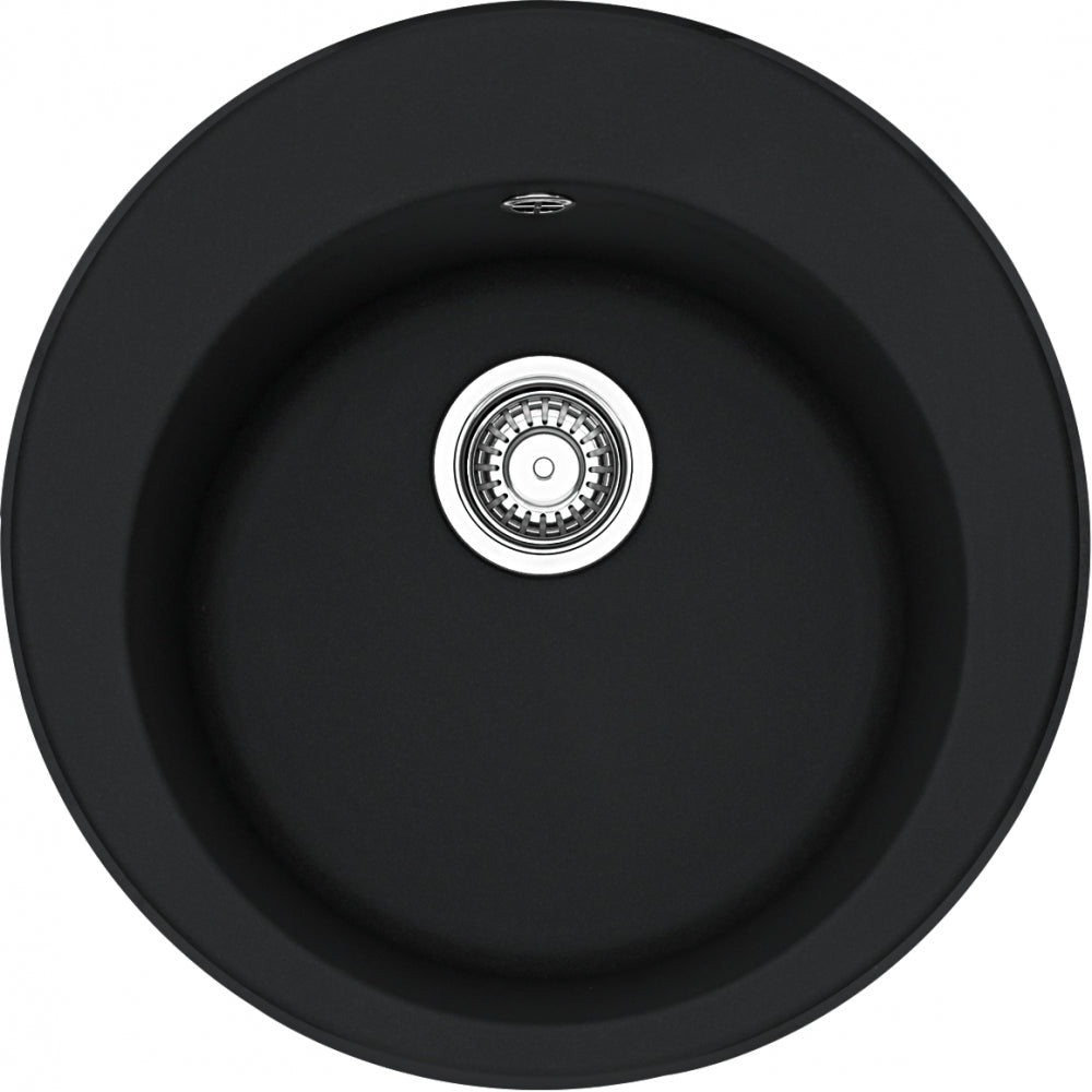FRANKE Fragranitebecken ROG 610-41 Black Matt Drehknopf  114.0709.463