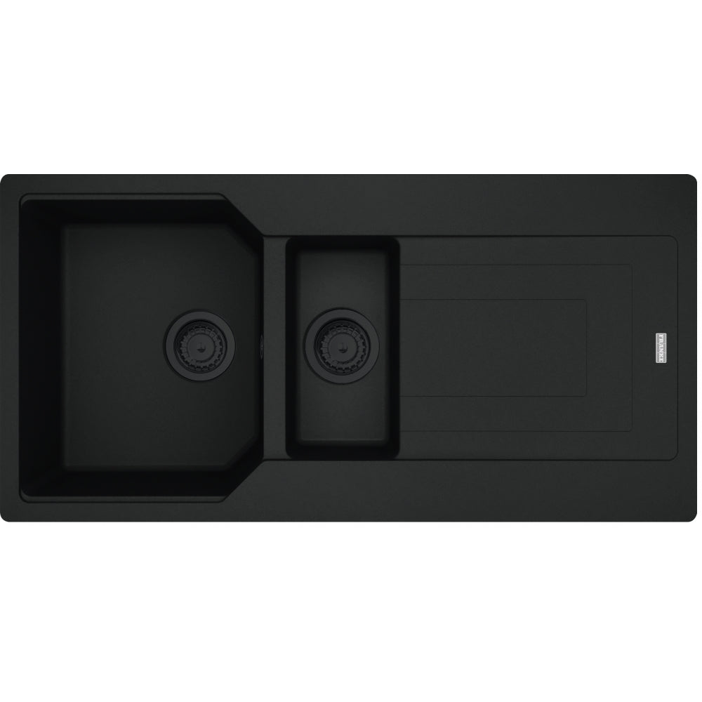 FRANKE Fragranitespüle UBG 251-100 Black Collection Drehknopf 135.0729.530