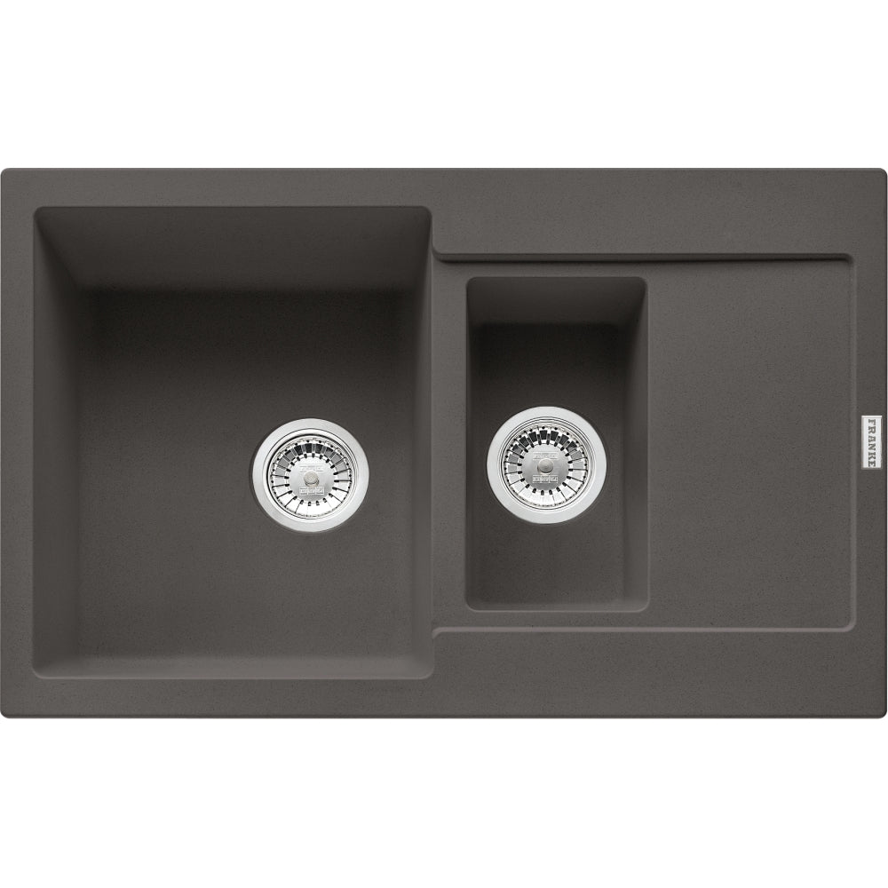 FRANKE Fragranitespüle MRG 651-78 Schiefergrau Druckknopf Edelst 114.0723.976