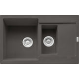 FRANKE Fragranitespüle MRG 651-78 Schiefergrau Druckknopf Edelst 114.0723.976