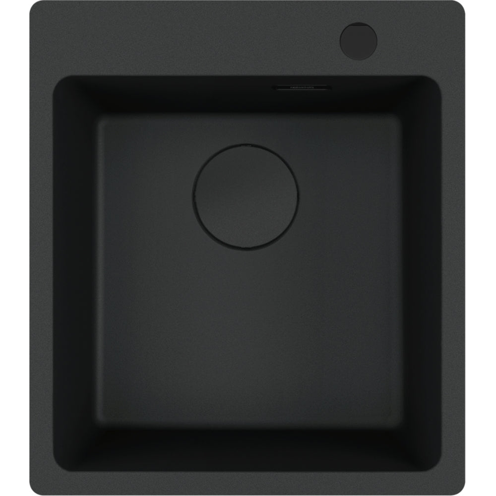 FRANKE Fragranitebecken MRG 610-39 A Black Matt Drehknopf 114.0708.036