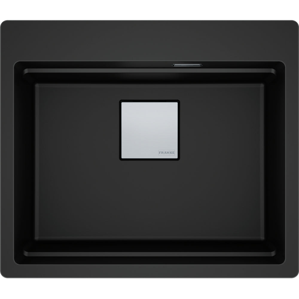 FRANKE Becken KNG 610-53 A Black Matt Druckknopf Edelstahl 114.0747.225